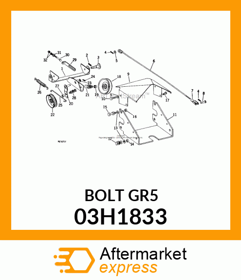 BOLT, ROUND HEAD SQUARE NECK 03H1833