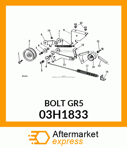 BOLT, ROUND HEAD SQUARE NECK 03H1833