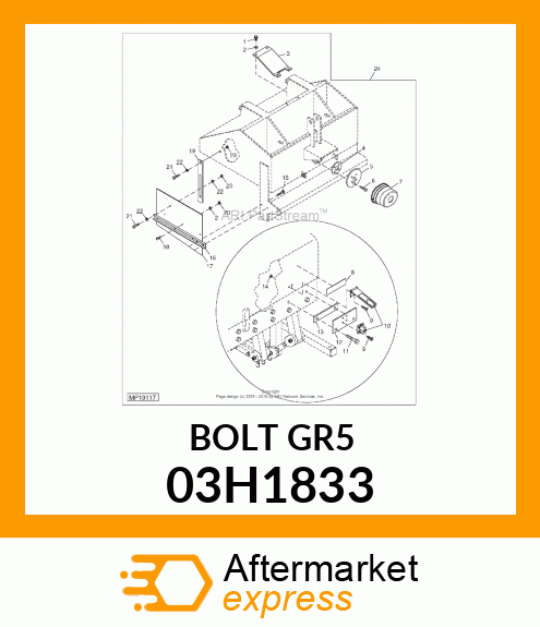 BOLT, ROUND HEAD SQUARE NECK 03H1833