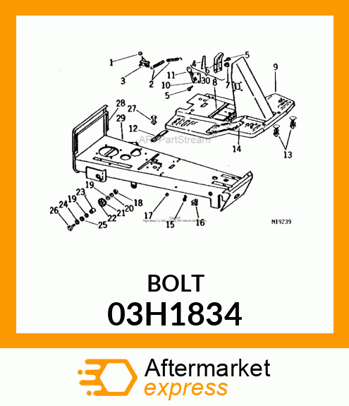 BOLT, ROUND HEAD SQUARE NECK 03H1834