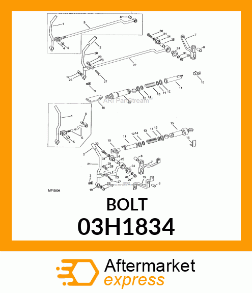 BOLT, ROUND HEAD SQUARE NECK 03H1834