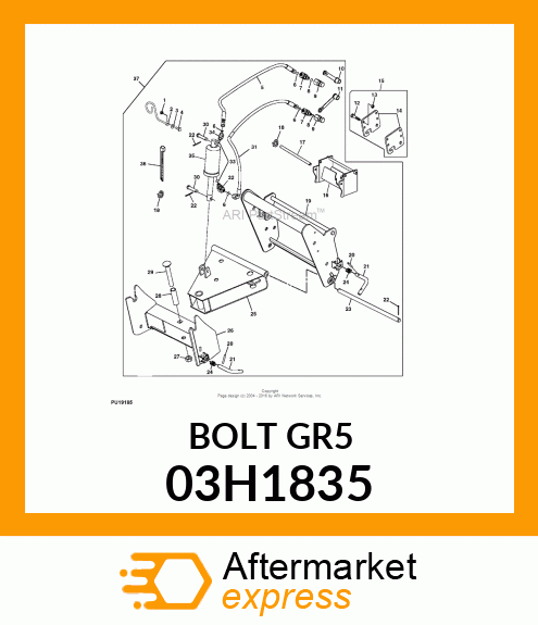 BOLT, ROUND HEAD SQUARE NECK 03H1835