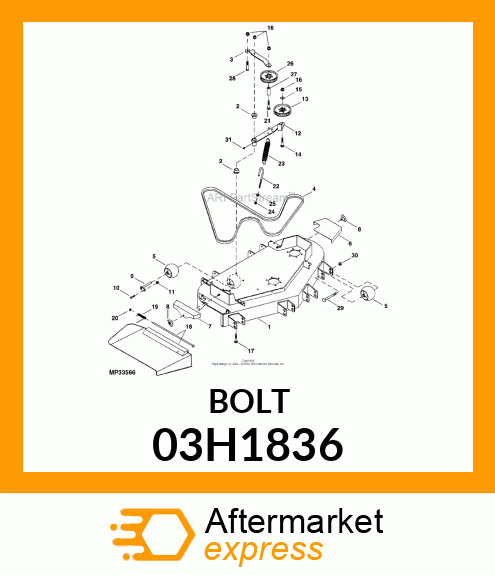 BOLT, ROUND HEAD SQUARE NECK 03H1836