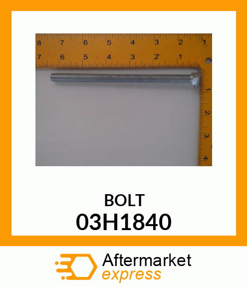 BOLT, ROUND HEAD SQUARE NECK 03H1840