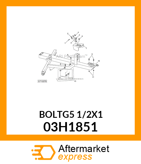 BOLT, ROUND HEAD SQUARE NECK 03H1851