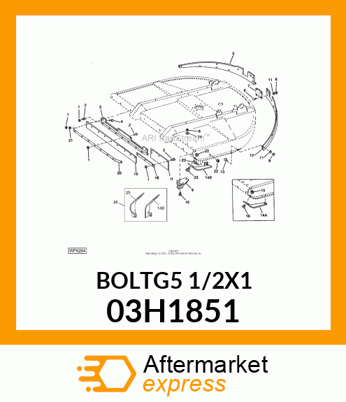 BOLT, ROUND HEAD SQUARE NECK 03H1851