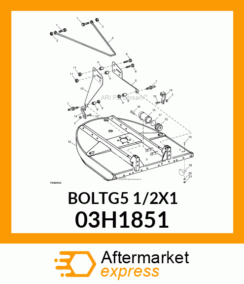 BOLT, ROUND HEAD SQUARE NECK 03H1851