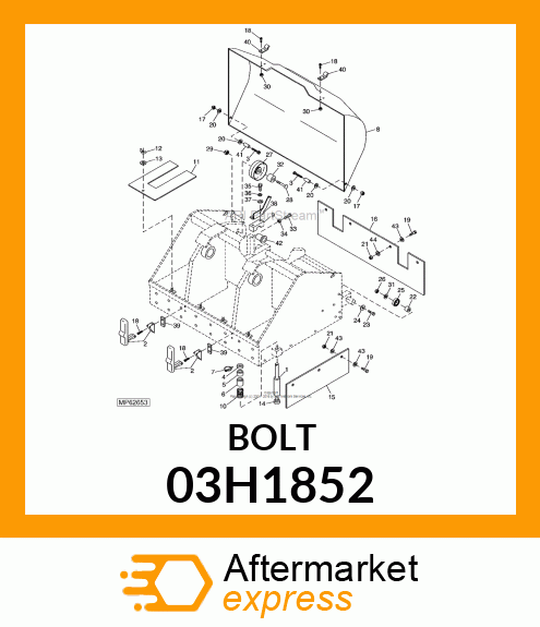 BOLT, ROUND HEAD SQUARE NECK 03H1852