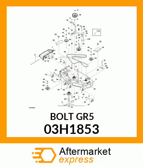 BOLT, ROUND HEAD SQUARE NECK 03H1853