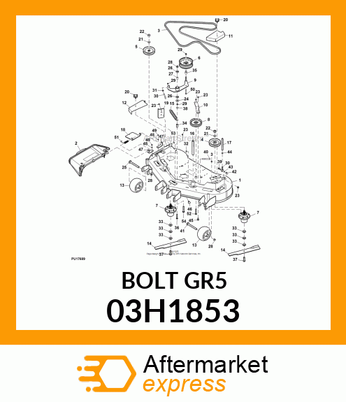 BOLT, ROUND HEAD SQUARE NECK 03H1853