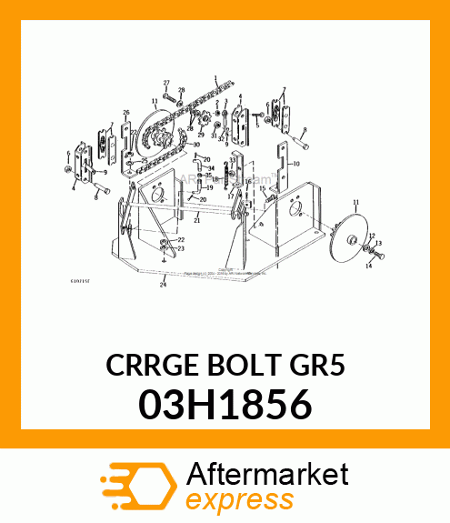 BOLT, ROUND HEAD SQUARE NECK 03H1856