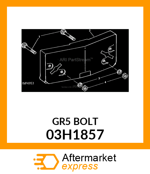 BOLT, ROUND HEAD SQUARE NECK 03H1857