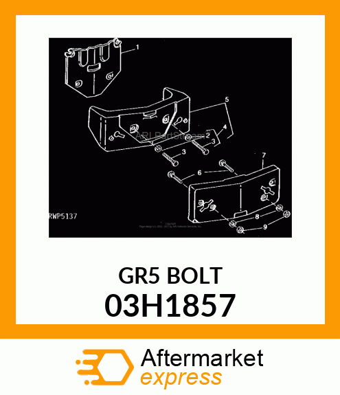 BOLT, ROUND HEAD SQUARE NECK 03H1857