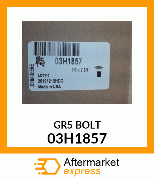 BOLT, ROUND HEAD SQUARE NECK 03H1857