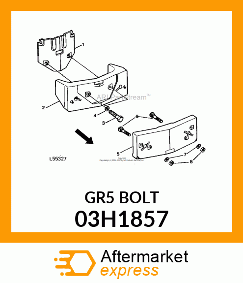 BOLT, ROUND HEAD SQUARE NECK 03H1857