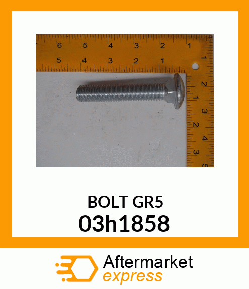 Spare part 03h1858 + BOLT, ROUND HEAD SQUARE NECK