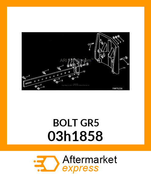 BOLT, ROUND HEAD SQUARE NECK 03h1858