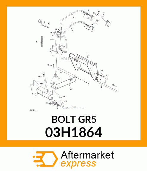 BOLT, ROUND HEAD SQUARE NECK 03H1864