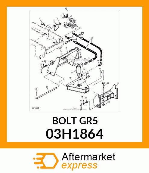 BOLT, ROUND HEAD SQUARE NECK 03H1864