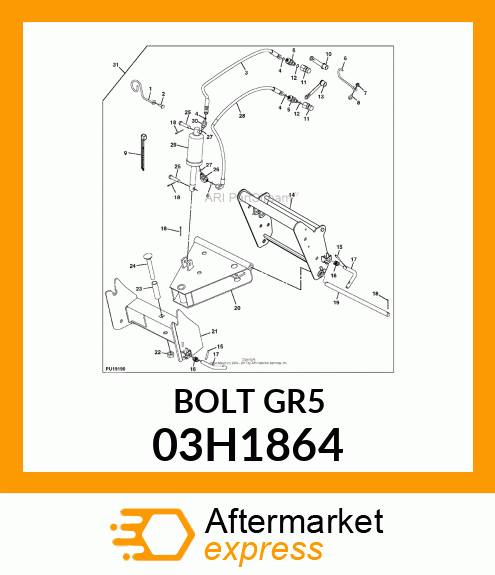 BOLT, ROUND HEAD SQUARE NECK 03H1864