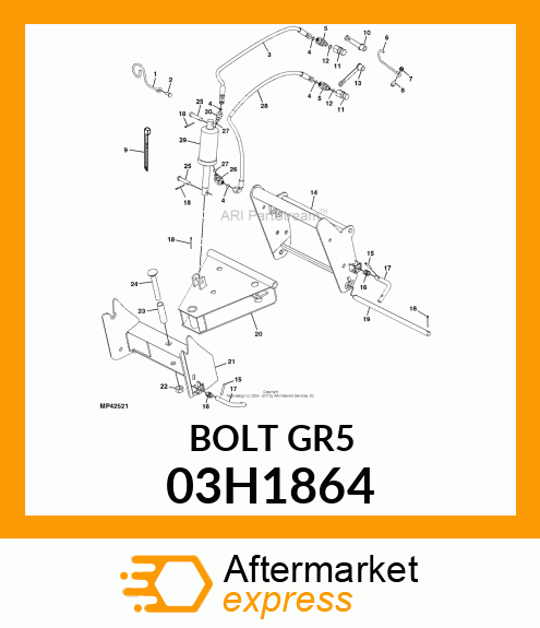 BOLT, ROUND HEAD SQUARE NECK 03H1864