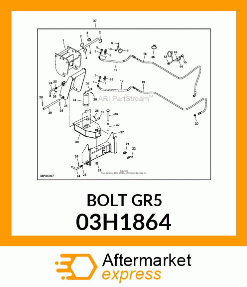 BOLT, ROUND HEAD SQUARE NECK 03H1864