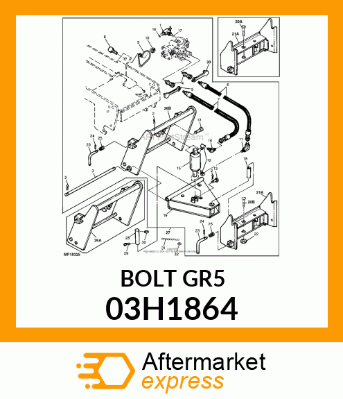 BOLT, ROUND HEAD SQUARE NECK 03H1864