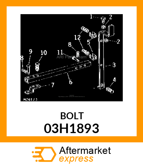 BOLT, ROUND HEAD SHORT SQUARE NECK 03H1893