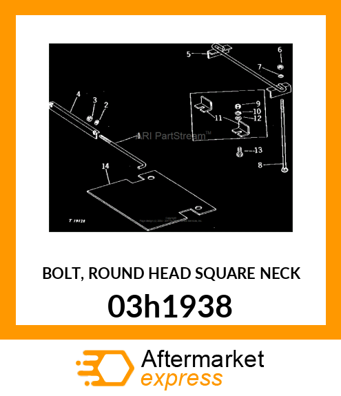 BOLT, ROUND HEAD SQUARE NECK 03h1938