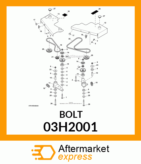 BOLT, ROUND HEAD SHORT SQUARE NECK 03H2001