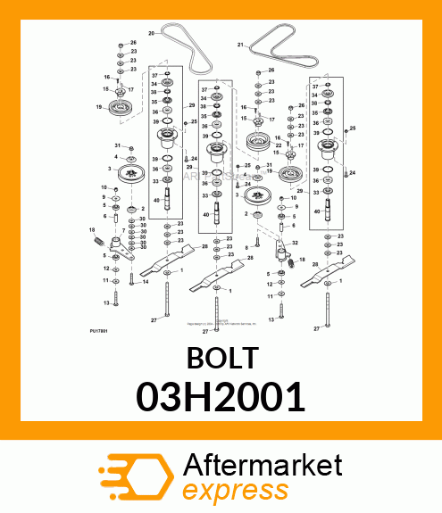 BOLT, ROUND HEAD SHORT SQUARE NECK 03H2001