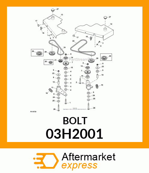 BOLT, ROUND HEAD SHORT SQUARE NECK 03H2001