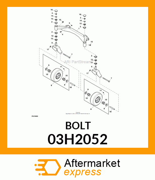 BOLT, ROUND HEAD SQUARE NECK 03H2052