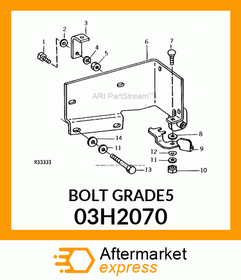 BOLT, ROUND HEAD SQUARE NECK 03H2070