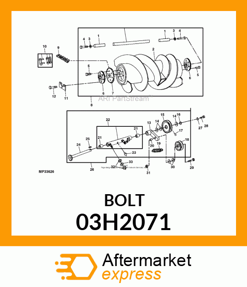 BOLT, ROUND HEAD SQUARE NECK 03H2071