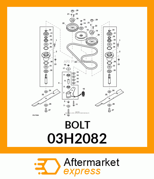 BOLT, ROUND HEAD SHORT SQUARE NECK 03H2082