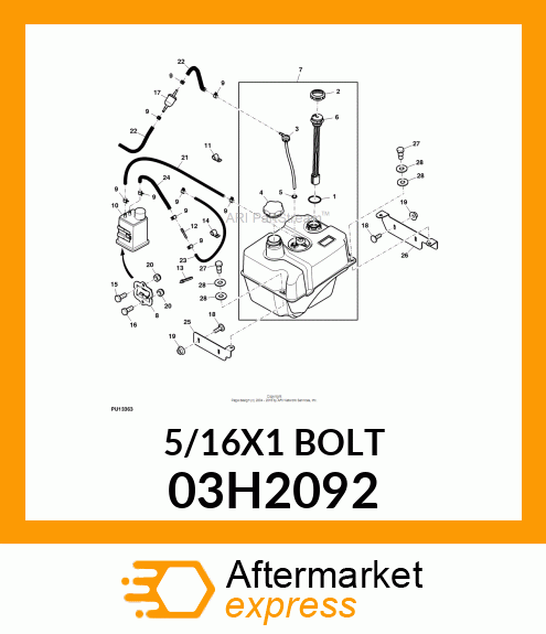 BOLT, ROUND HEAD SHORT SQUARE NECK 03H2092