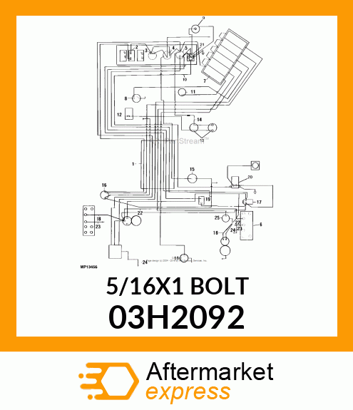 BOLT, ROUND HEAD SHORT SQUARE NECK 03H2092