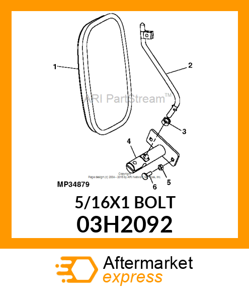 BOLT, ROUND HEAD SHORT SQUARE NECK 03H2092