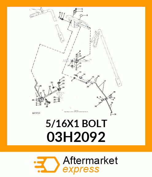 BOLT, ROUND HEAD SHORT SQUARE NECK 03H2092