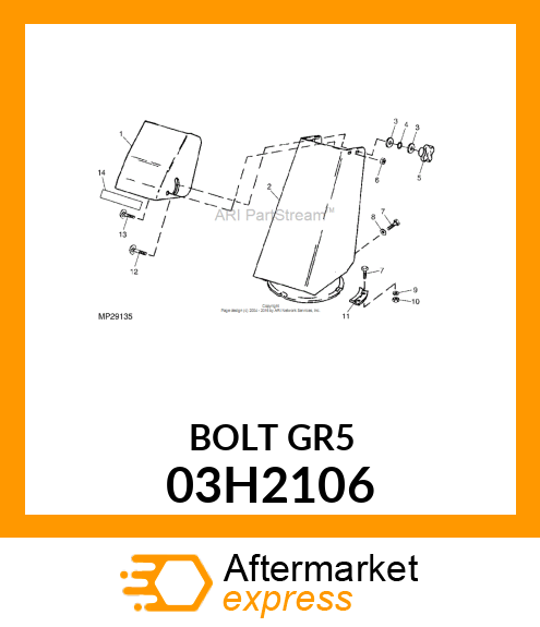 BOLT, ROUND HEAD SHORT SQUARE NECK 03H2106