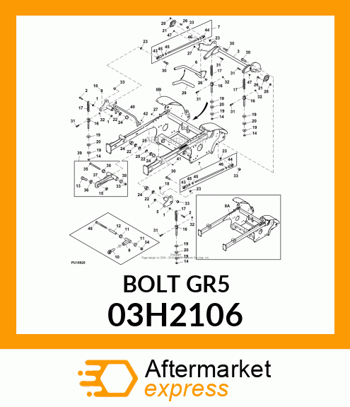 BOLT, ROUND HEAD SHORT SQUARE NECK 03H2106