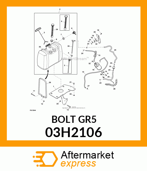 BOLT, ROUND HEAD SHORT SQUARE NECK 03H2106