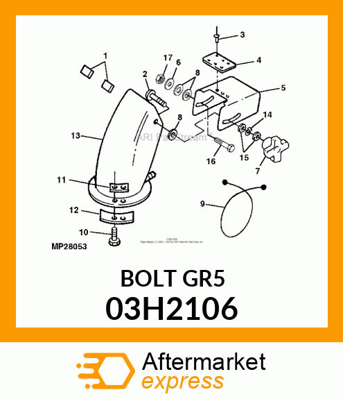 BOLT, ROUND HEAD SHORT SQUARE NECK 03H2106