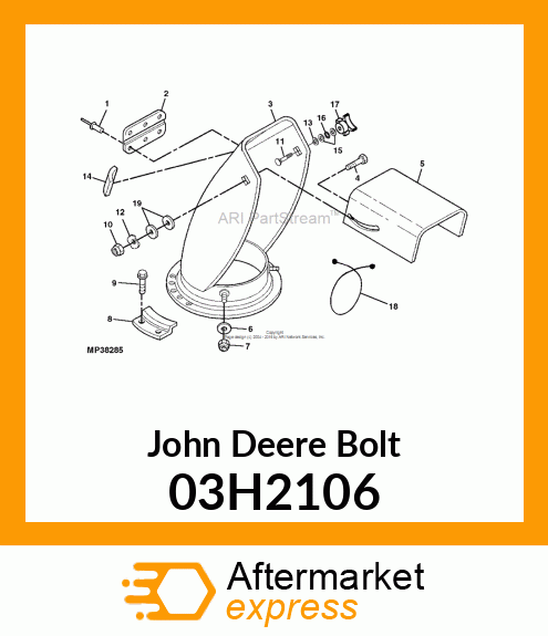 BOLT, ROUND HEAD SHORT SQUARE NECK 03H2106