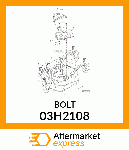 BOLT, ROUND HEAD SHORT SQUARE NECK 03H2108