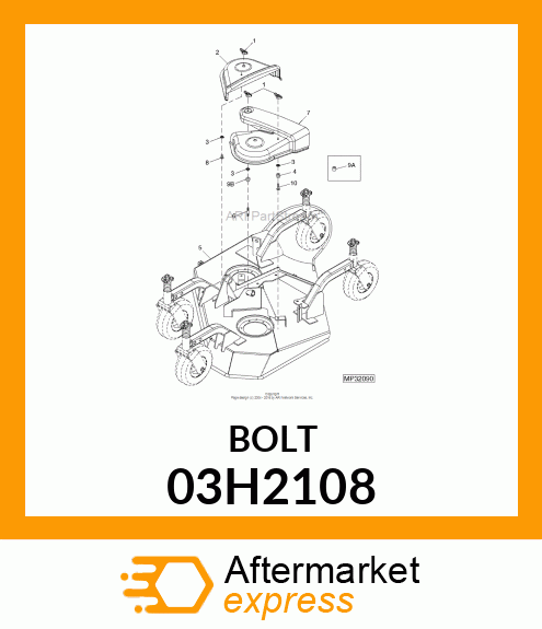 BOLT, ROUND HEAD SHORT SQUARE NECK 03H2108