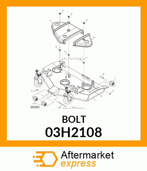 BOLT, ROUND HEAD SHORT SQUARE NECK 03H2108