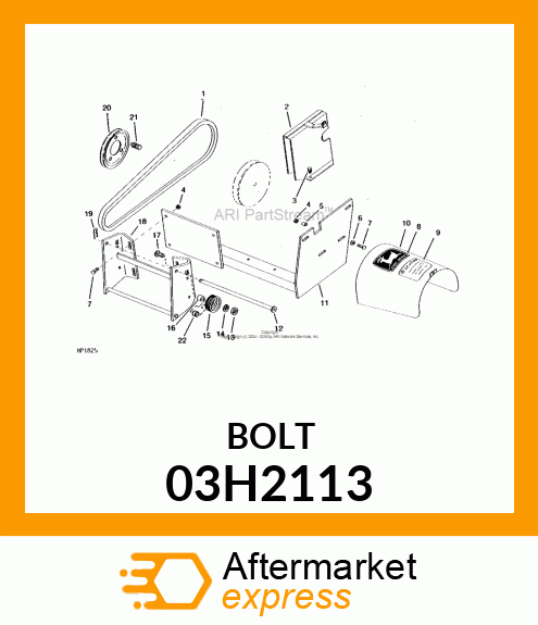 BOLT, ROUND HEAD SHORT SQUARE NECK 03H2113