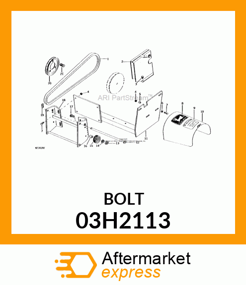 BOLT, ROUND HEAD SHORT SQUARE NECK 03H2113